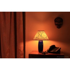 Blue Flower (broad cone) Lamp Shade