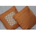 Embroidered Cushion Covers (Orange bloom)